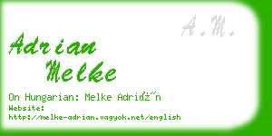 adrian melke business card